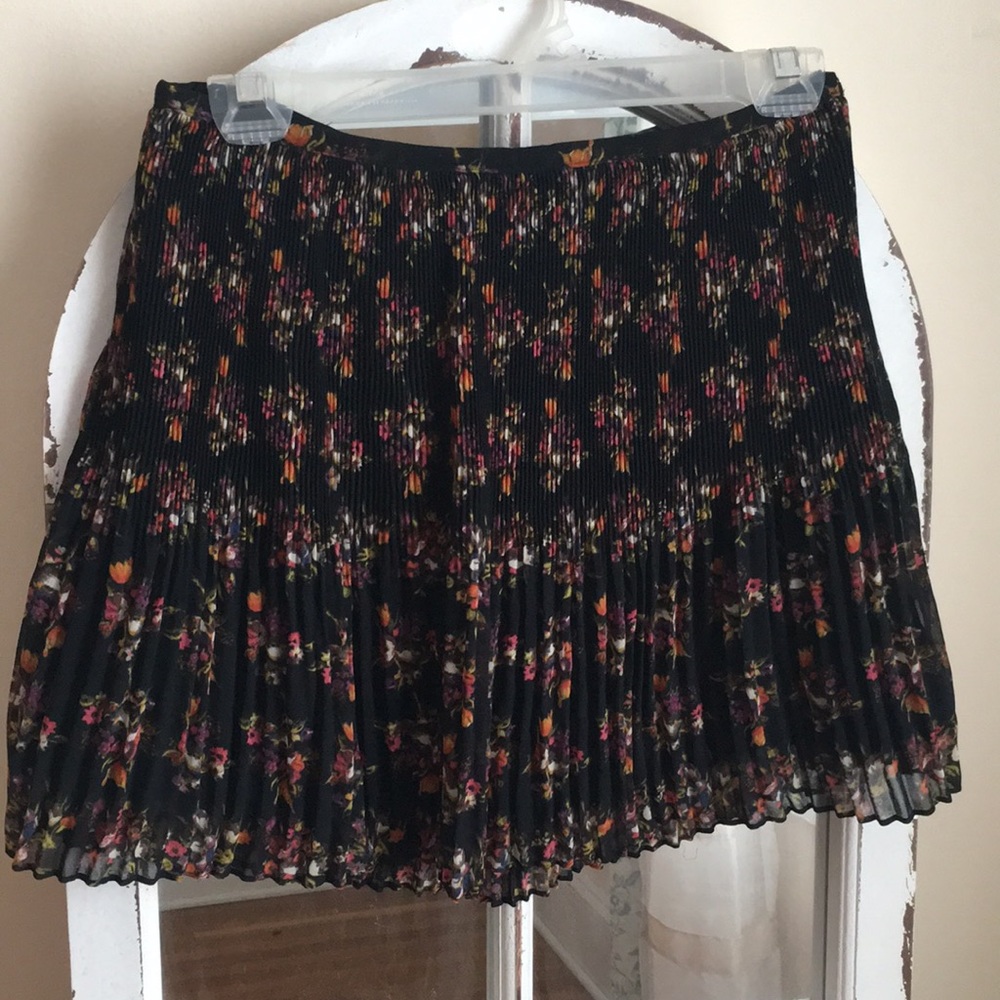 Madewell Floral Black Skirt